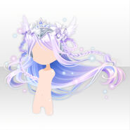 (Hairstyle) Silver Knight Long Wavy Hair ver.A blue