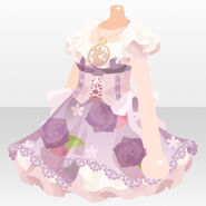 (Tops) Pretty Roses One-piece Dress ver.A purple