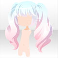 (Hairstyle) Cotton Candy Twin Tail Hair ver.A white