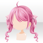 (Hairstyle) Elisa Party Bunches Hair ver.A pink