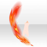 (Body Accessories) Flaming Iceland Overflowing Fire ver.A red
