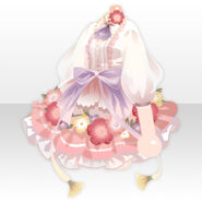 (Tops) Epicure Chiffon Frill Skirt Style ver.A pink