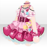 (Tops) Rock'n Cat Skirt Set ver.A pink