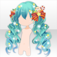 (Hairstyle) Halloween Star Twin Tails Hair ver.A blue