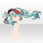 (Hairstyle) Dope Piece Voluminous Twin Hair ver.A green