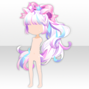 (Hairstyle) Neon Diner Unicorn Ponytail Hair ver.A white