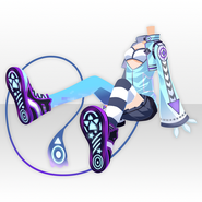 (Tops) Hologram Mutant Cat Body Suit ver.B pale blue