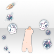 (Back Accessories) Hopping☆Space Mascot ver.A white