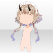 (Hairstyle) Mononoke Maid Short Hair with Demon Horn ver.A brown