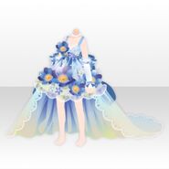 (Tops) Flower Garden Anemone Mini Dress ver.A blue