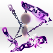 (Face Accessories) Broken Long Chain ver.A purple