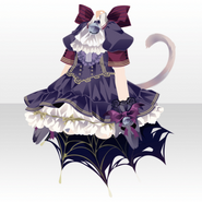 (Tops) Midnight Trick Cat Mini Dress ver.A purple
