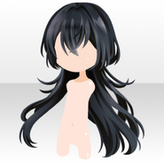 (Hairstyle) Gentleman's Invitation Long Wolf Hair ver.A black