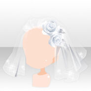 (Head Accessories) Marriage Rose Veil ver.A white (3 Plays)