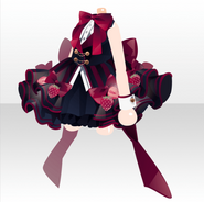 (Tops) Strawberry Servant Dress ver.A black