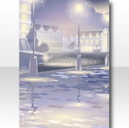 (Wallpaper/Profile) Dark Street with Rain Dew Wallpaper ver.B white