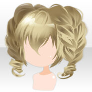 (Hairstyle) Queen Heart Updo Hair ver.A yellow