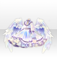 (Tops) Fallen Feather Lightning Angel Wing Dress ver.A white