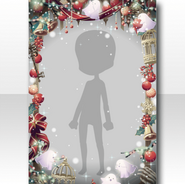 (Frame) Ghost Christmas Wreath Frame ver.A red