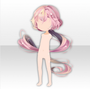 (Hairstyle) Hopping☆Long Curly Tail Hair ver.A pink