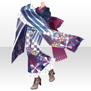 (Tops) Profuse Blooming Girl's Kimono ver.A blue