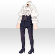 (Tops) Gentleman's Invitation Blouse and Pants Coat Style ver.A white