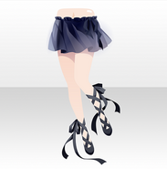 (Pant&Skirt) Pure Angel Ribbon Shoes ver.A black