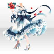 (Tops) Sea Breeze Frill Dress ver.A white