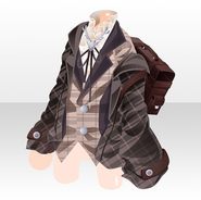 (Tops) Fawn Assistant Checkered Jacket ver.A brown