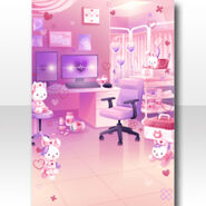 (Wallpaper/Profile) Pink Nurse Lovely Consultation Room Wallpaper ver.A pink