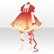 (Tops) Blaze Wizard Ribbons on Mini Dress ver.A red