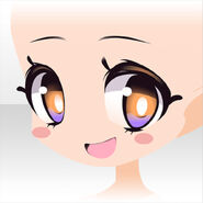 (Face) Warning AI Bright-Eyed Smile Face ver.A orange