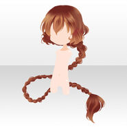 (Hairstyle) Profuse Blooming Girl's Braided Hair ver.A brown