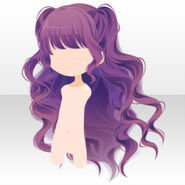 (Hairstyle) Fairy Tale World Half Tied Up Twin Hair ver.A purple