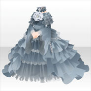 (Tops) Balaustine Frilled Long Dress ver.A blue