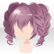(Hairstyle) Queen Heart Updo Hair ver.A pink