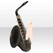 (Hand Accessories) Monochrome Saxophone ver.A black (7 Plays)