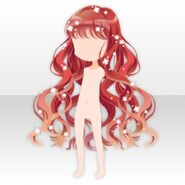 (Hairstyle) Flower Garden Shiny Fluffy Long Hair ver.A red