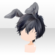 (Hairstyle) Hopping☆Rough Short Hair - rabbit ear ver.A black