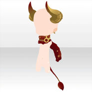 (Head Accessories) Crescent Moon Dance Cow Horns and Tail ver.A brown