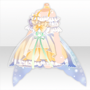 (Tops) Fairy Quartz Shining Frilled Mini Dress ver.A yellow