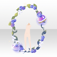 (Avatar Decor) Flower Fruit Cafe Blueberry Wreath ver.A purple