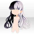 (Hairstyle) Gothic Two-Tone Wavy Hair ver.A white