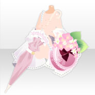 (Hand Accessories) On Shoulder Hydrangea Bag and Umbrella ver.A pink