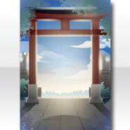 (Wallpaper/Profile) Shrine in Twilight Wallpaper ver.A blue