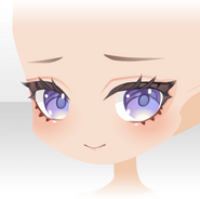 (Face) Fluffy Snow Rabbit Slanted Eyes Smile Face ver.A purple