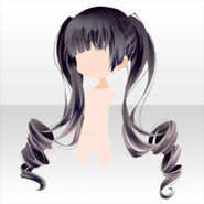 (Hairstyle) Toxic Curly Twin Tails Hair ver.A black