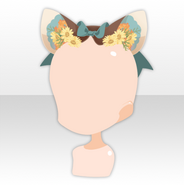 (Head Accessories) Flowering Cat Ear Headband ver.A green