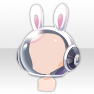 (Head Acessories) Hopping☆Space Helmet - rabbit ear ver.A white