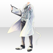 (Tops) Verfallende Doctor Love Coat Style ver.A white
